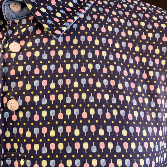 Awesome mens XXL Chaltalk Sports golf polo with Pickleball pattern - Picture 3 of 6